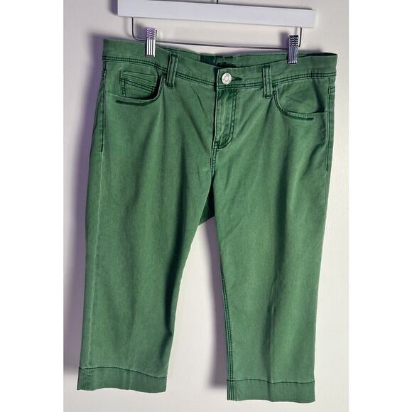KUT from the Kloth Denim - KUT From The Cloth Natalie CROP Kelly Green Stretch Denim Jeans Sz 10